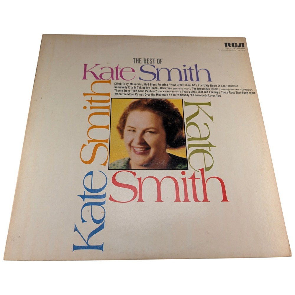 Kate Smith The Best of Kate Smith RCA ANL1 1135 Stereo Vinyl LP Reissue